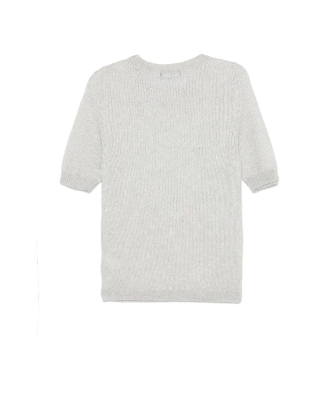 Fabiana Filippi White Round-Neck Knitwear