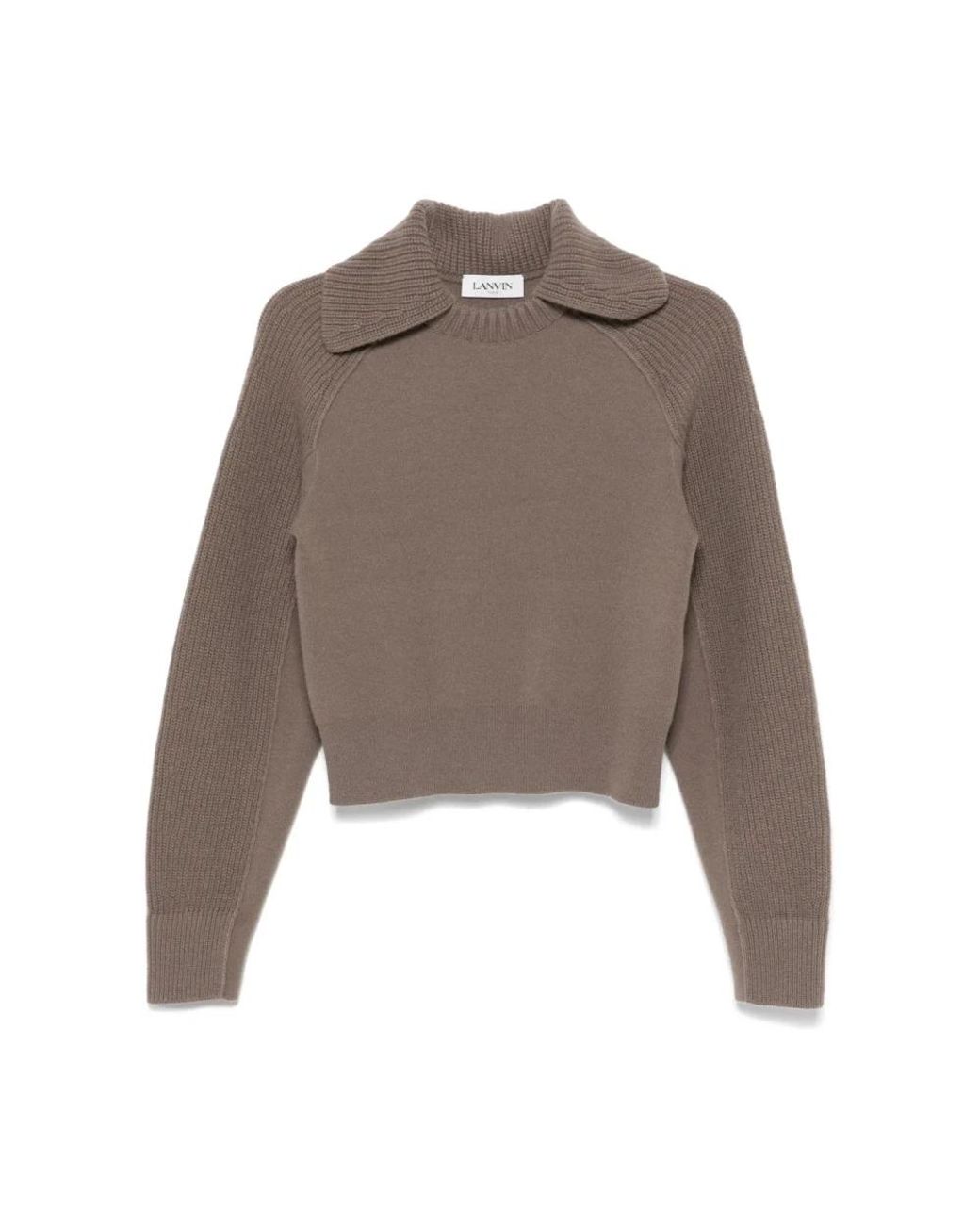 Lanvin Brown Round-Neck Knitwear