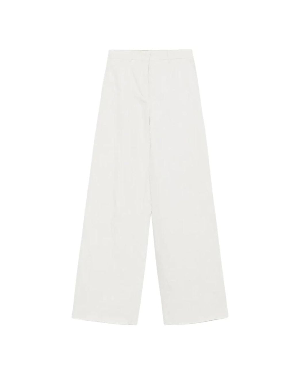 Max Mara White Wide Trousers