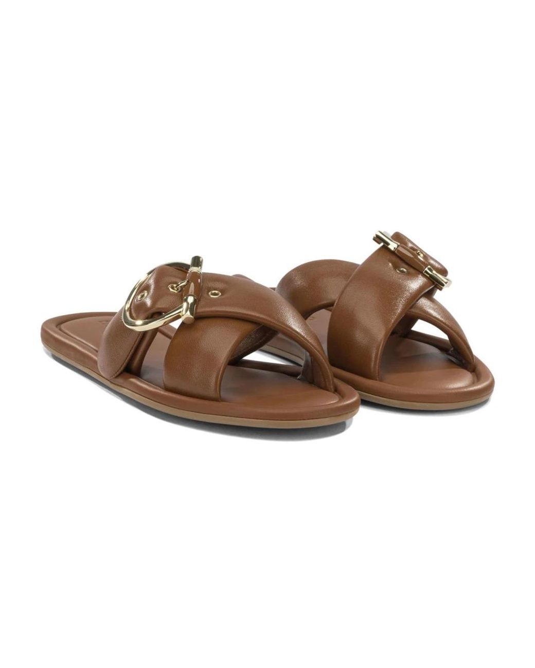 Ferragamo Brown Sliders