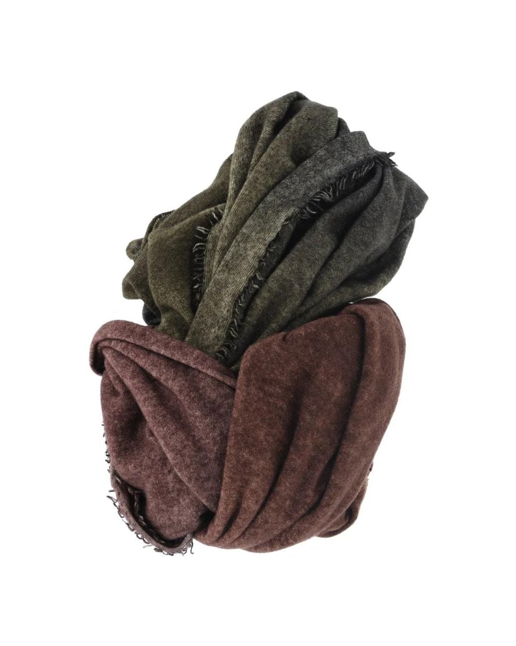 Faliero Sarti Brown Winter Scarves for men