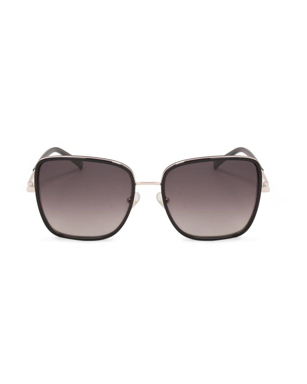 Kazar Accessoires ,Zwart ,Zonnebril Met Vierkant Metalen Frame in het Brown