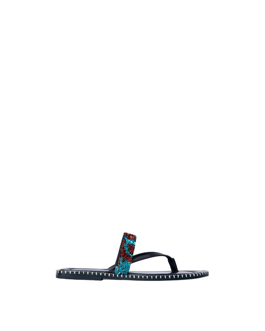 Dries Van Noten Blue Flip Flops