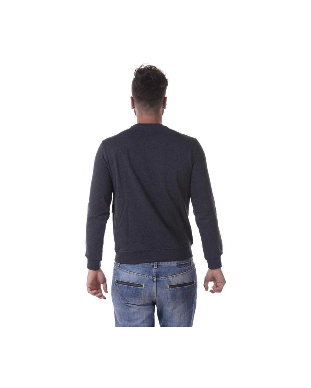 Armani Jeans Blue Round-Neck Knitwear for men