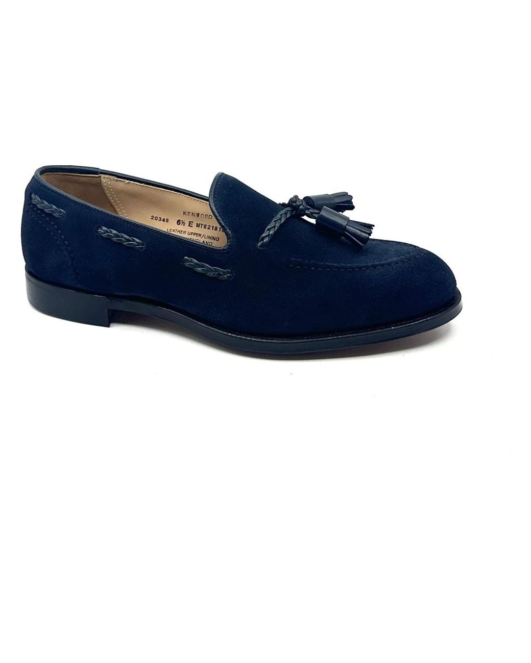 Crockett and Jones Blue Boat Shoes for men