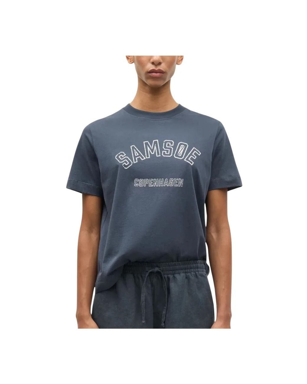 Samsøe & Samsøe Sacamino Ss T-Shirt 15276 in het Blue
