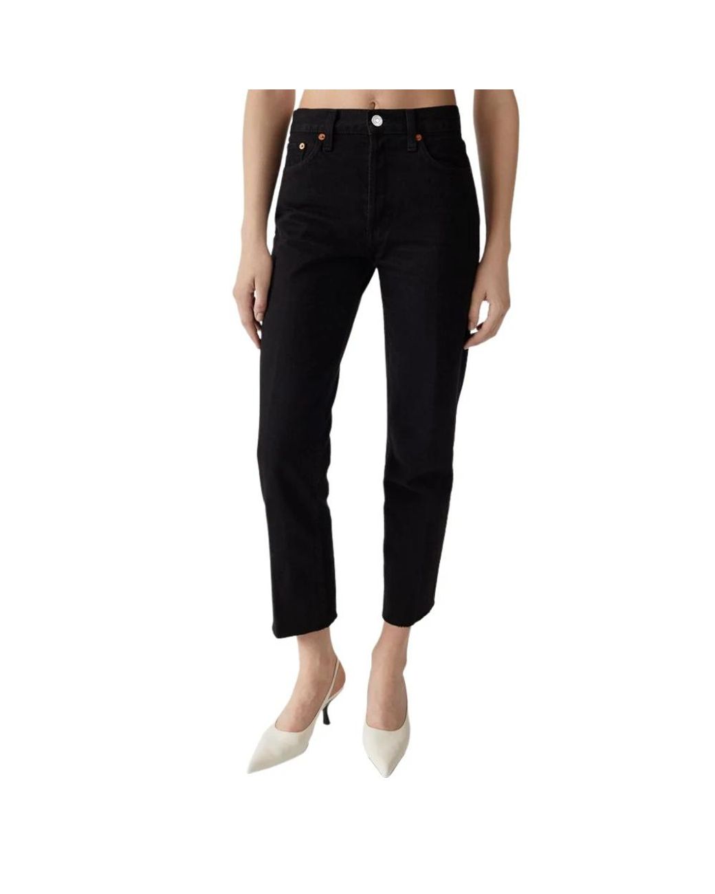 Re/done Black Loose Fit Jeans
