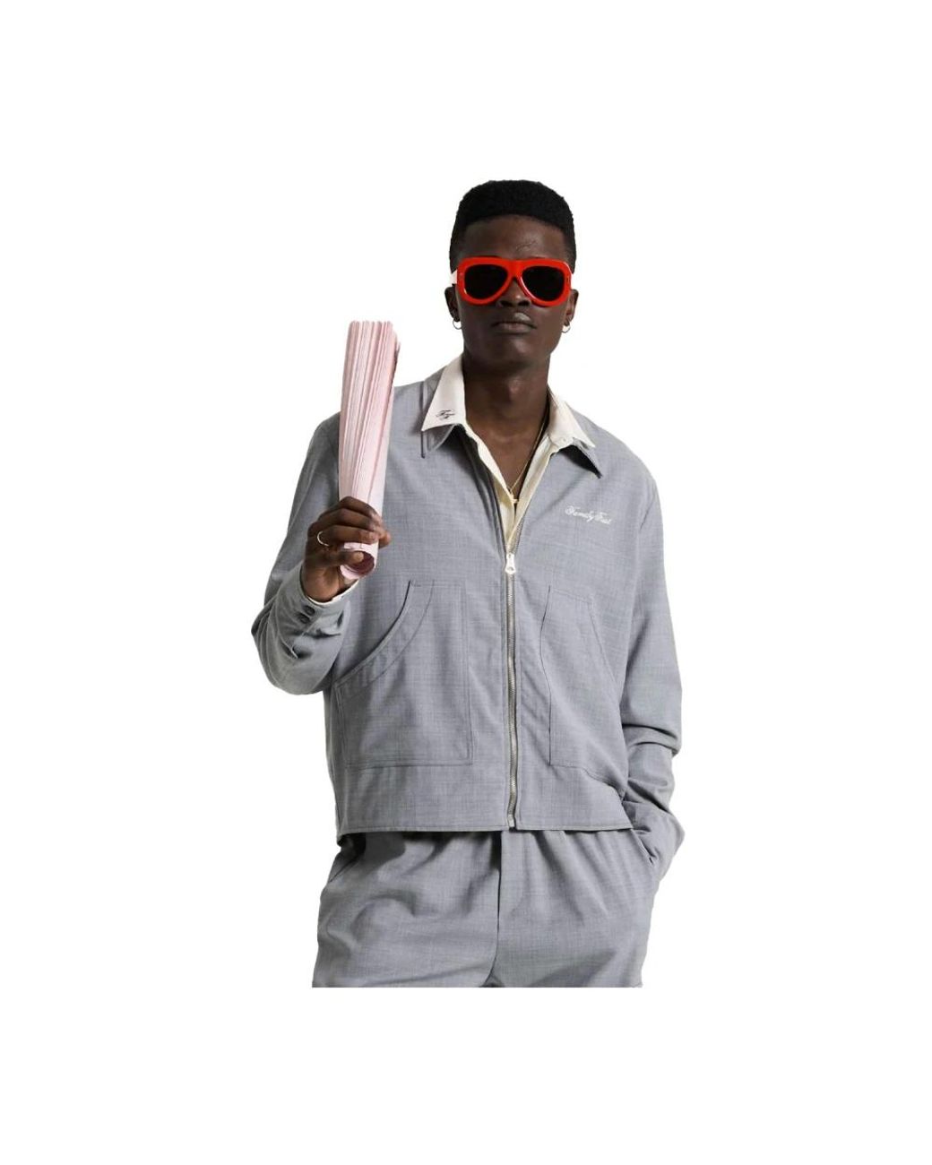 FAMILY FIRST Gray Light Jackets for men