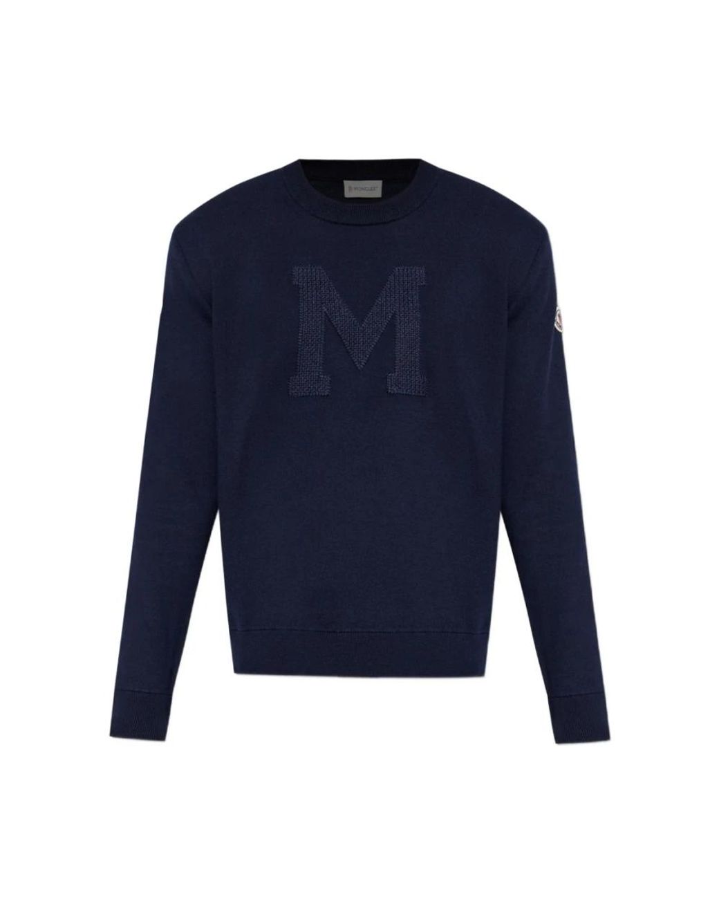 Moncler Blue Round-Neck Knitwear for men
