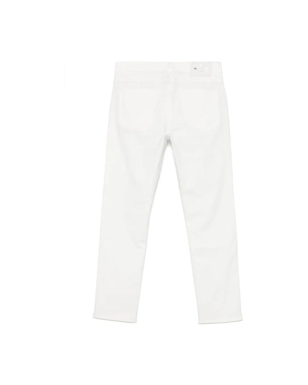 Etro White Slim Fit Jeans for men
