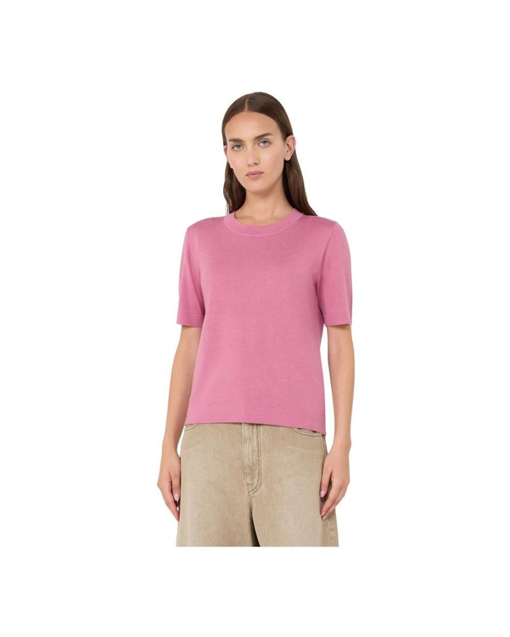 Weekend by Maxmara Pink Round-Neck Knitwear