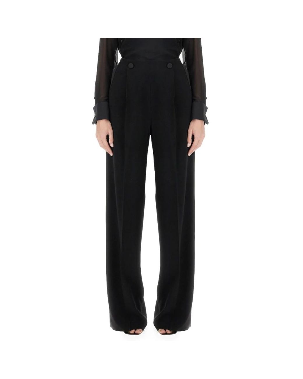 Max Mara Black Straight Trousers