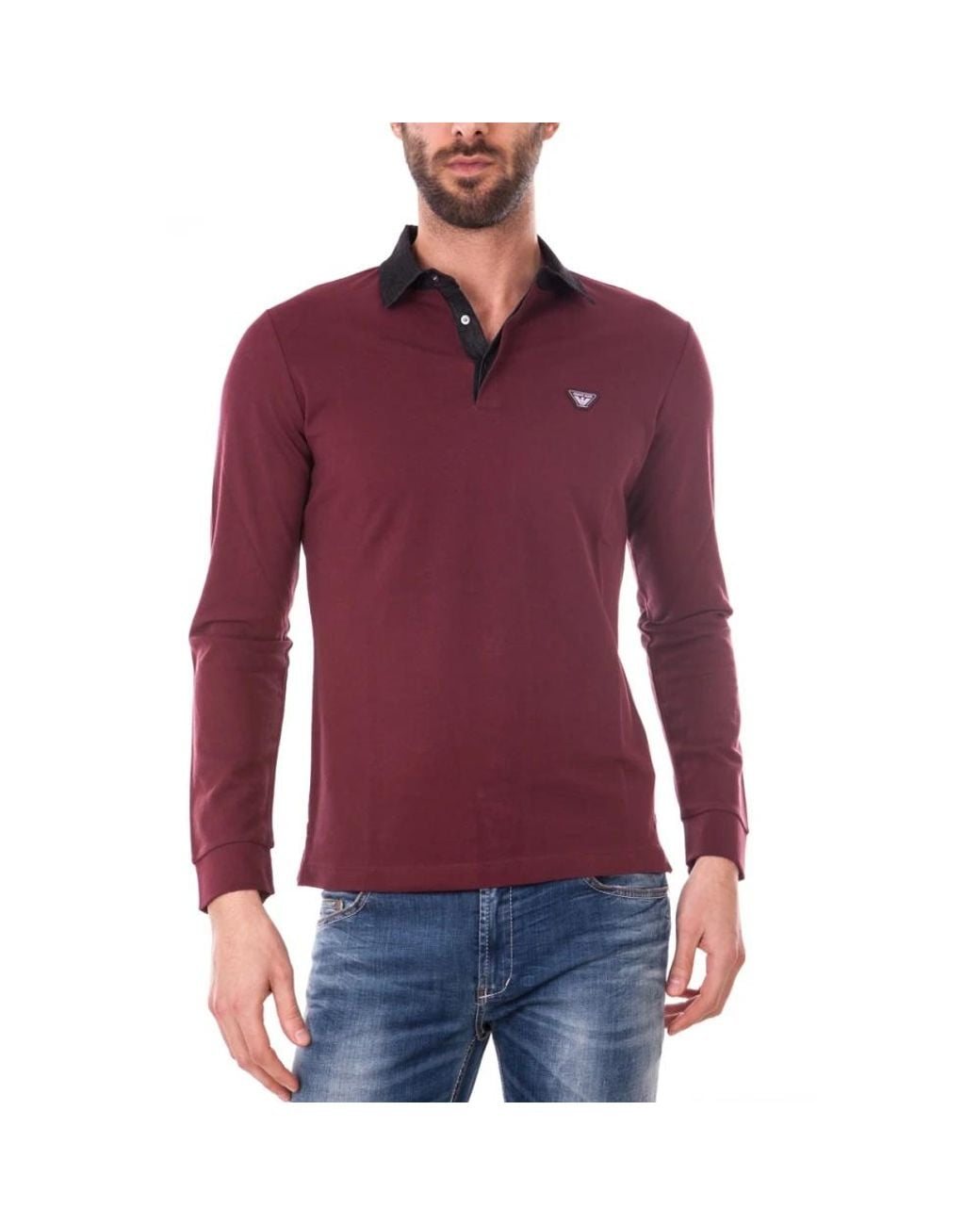 Armani Jeans Purple Polo Shirts for men