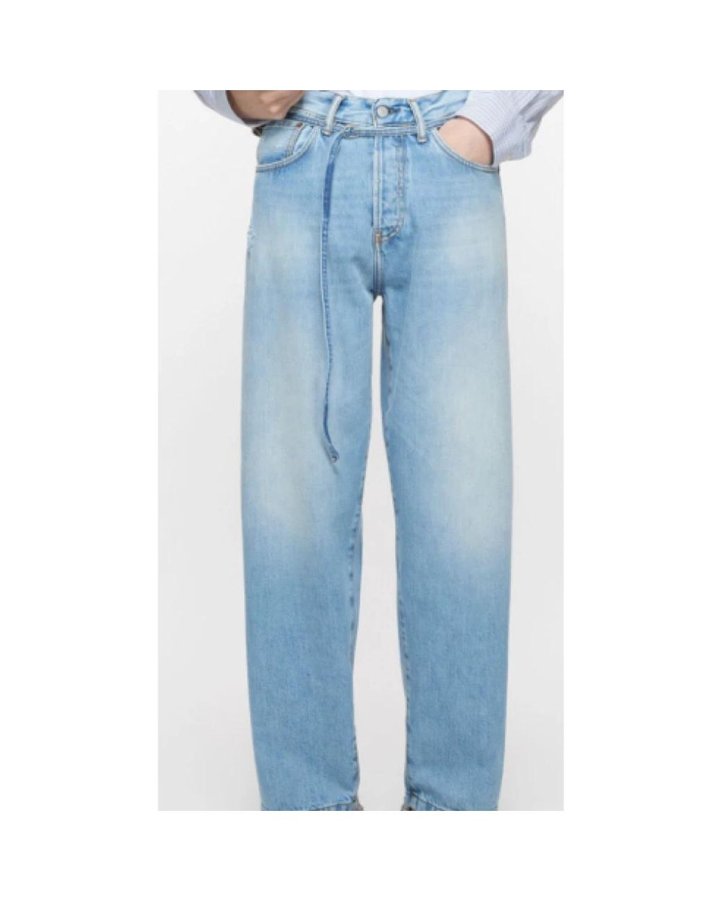 Acne Blue Loose Fit Jeans for men
