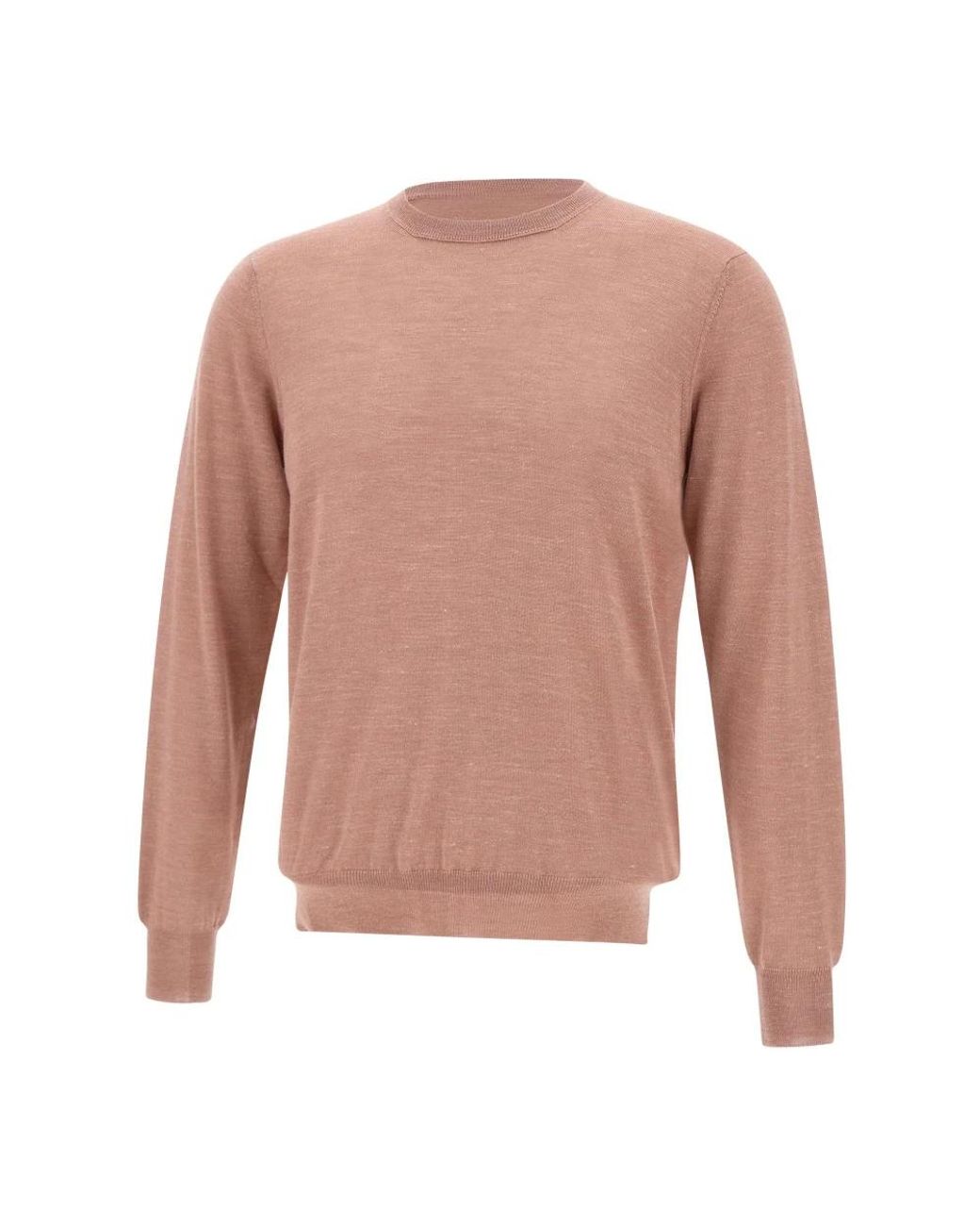 FILIPPO DE LAURENTIIS Pink Round-Neck Knitwear for men