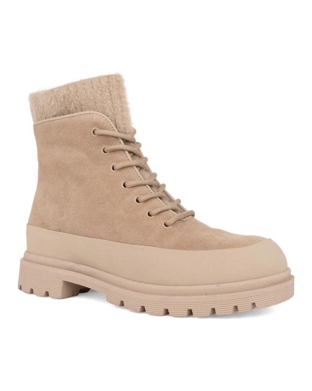 Linda Baumann Natural Lace-Up Boots