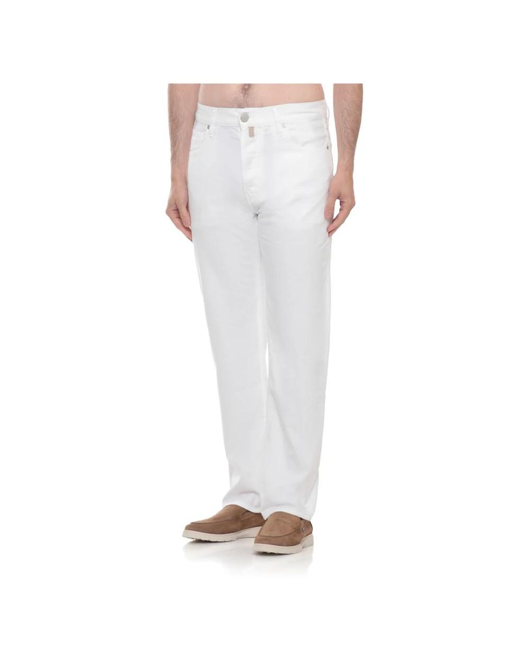Jacob Cohen White Straight Fit Jeans for men
