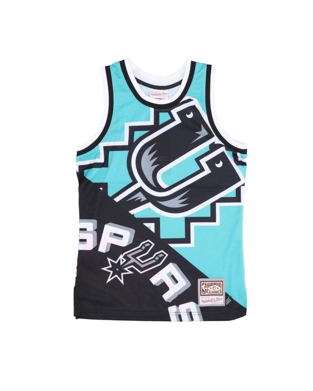 Mitchell & Ness Fitness ,Veelkleurig ,Polyester Nba Big Face Tank Top in het Blue voor heren