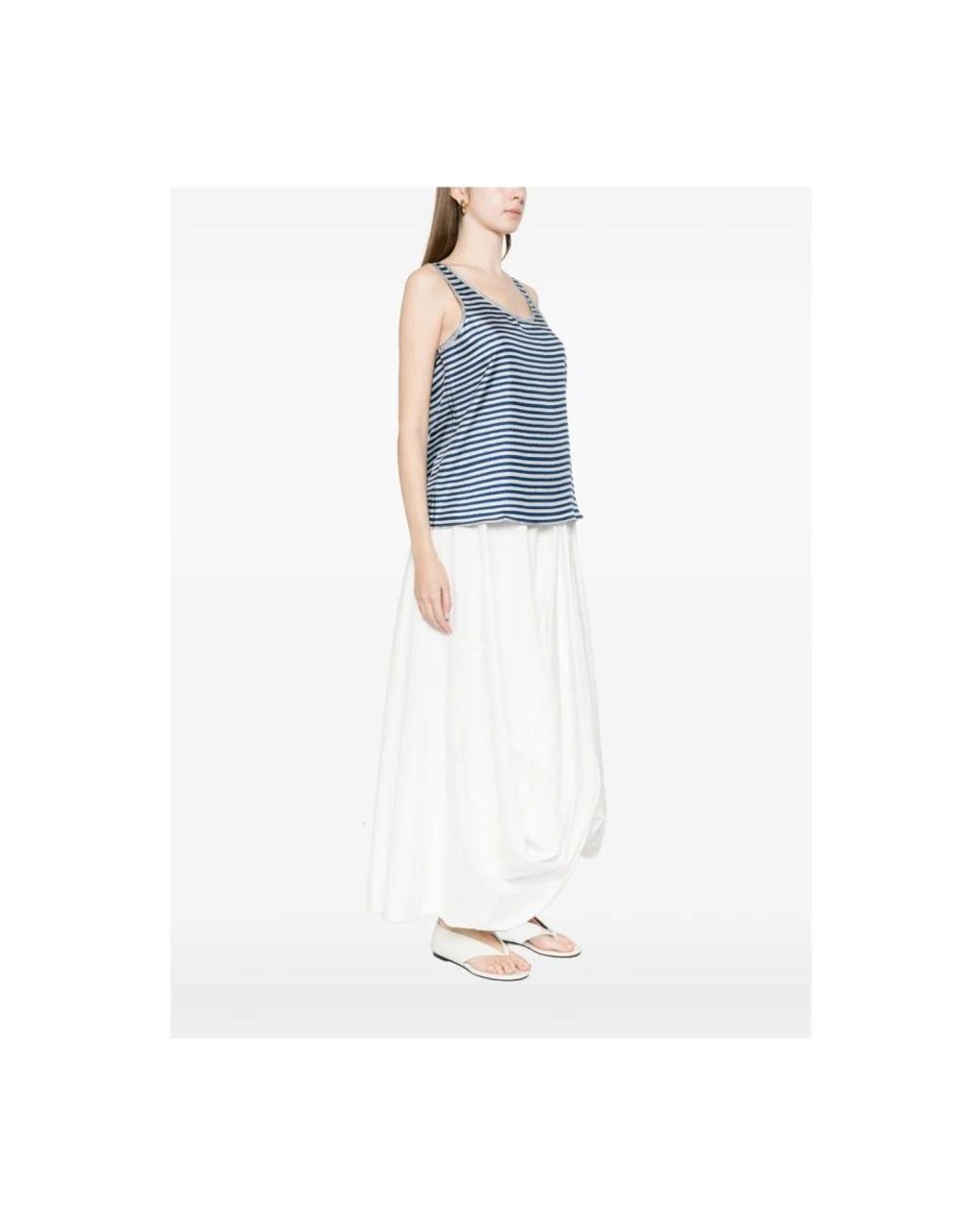 Pierre Louis Mascia Blue Sleeveless Tops