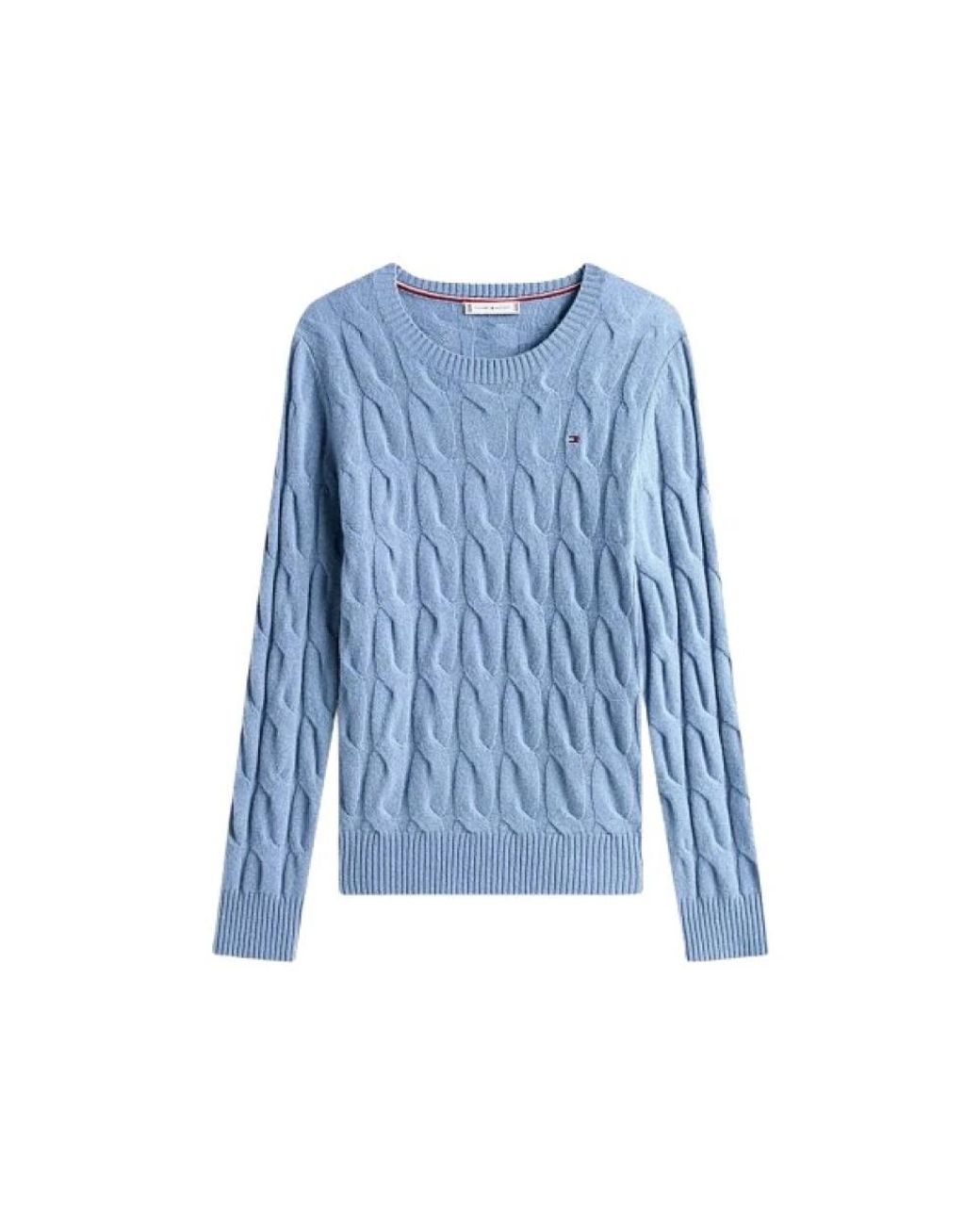 Tommy Hilfiger Blue Round-Neck Knitwear
