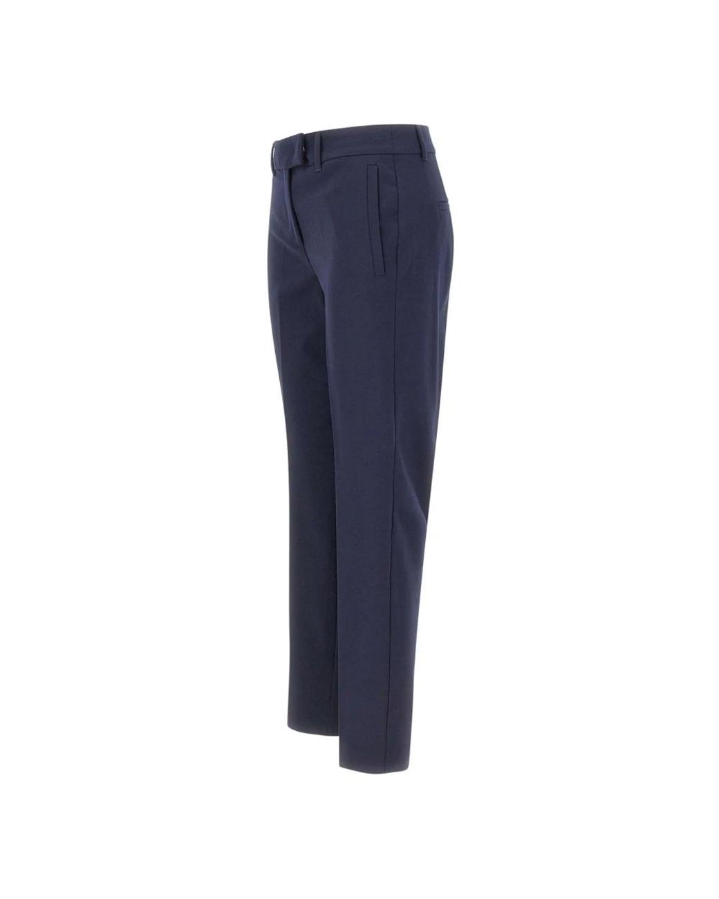 Marella Blue Slim-Fit Trousers