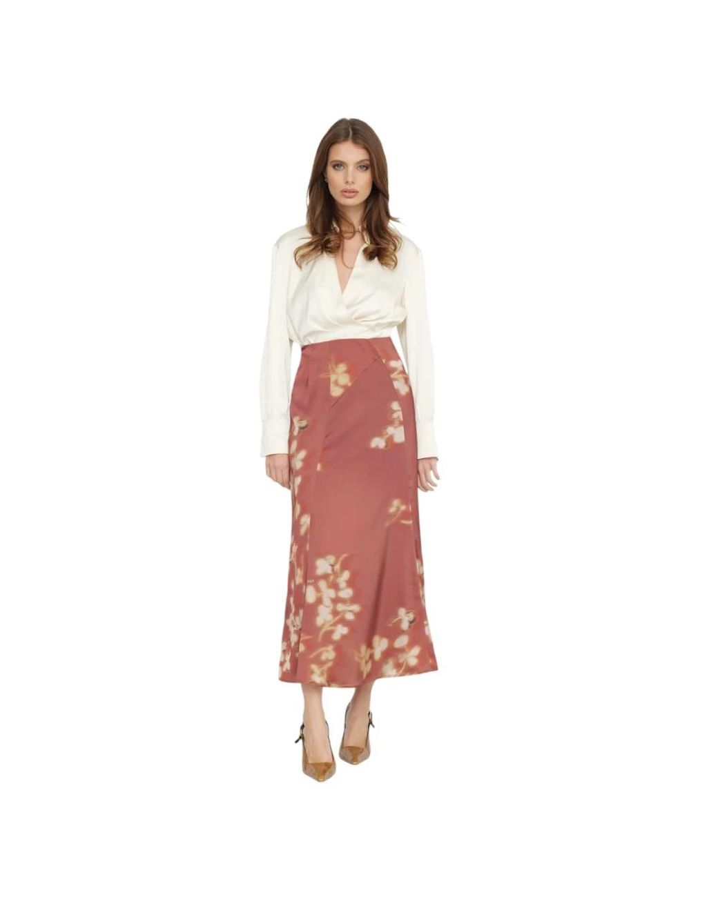 Nenette Red Midi Skirts