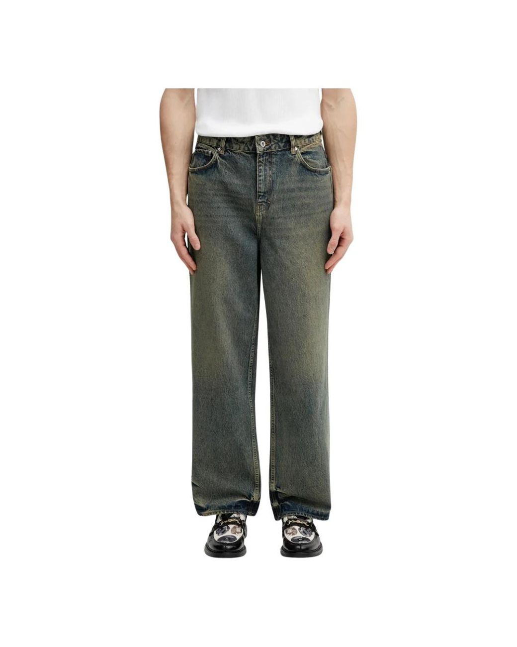Represent R3 Baggy Denim in het Green voor heren