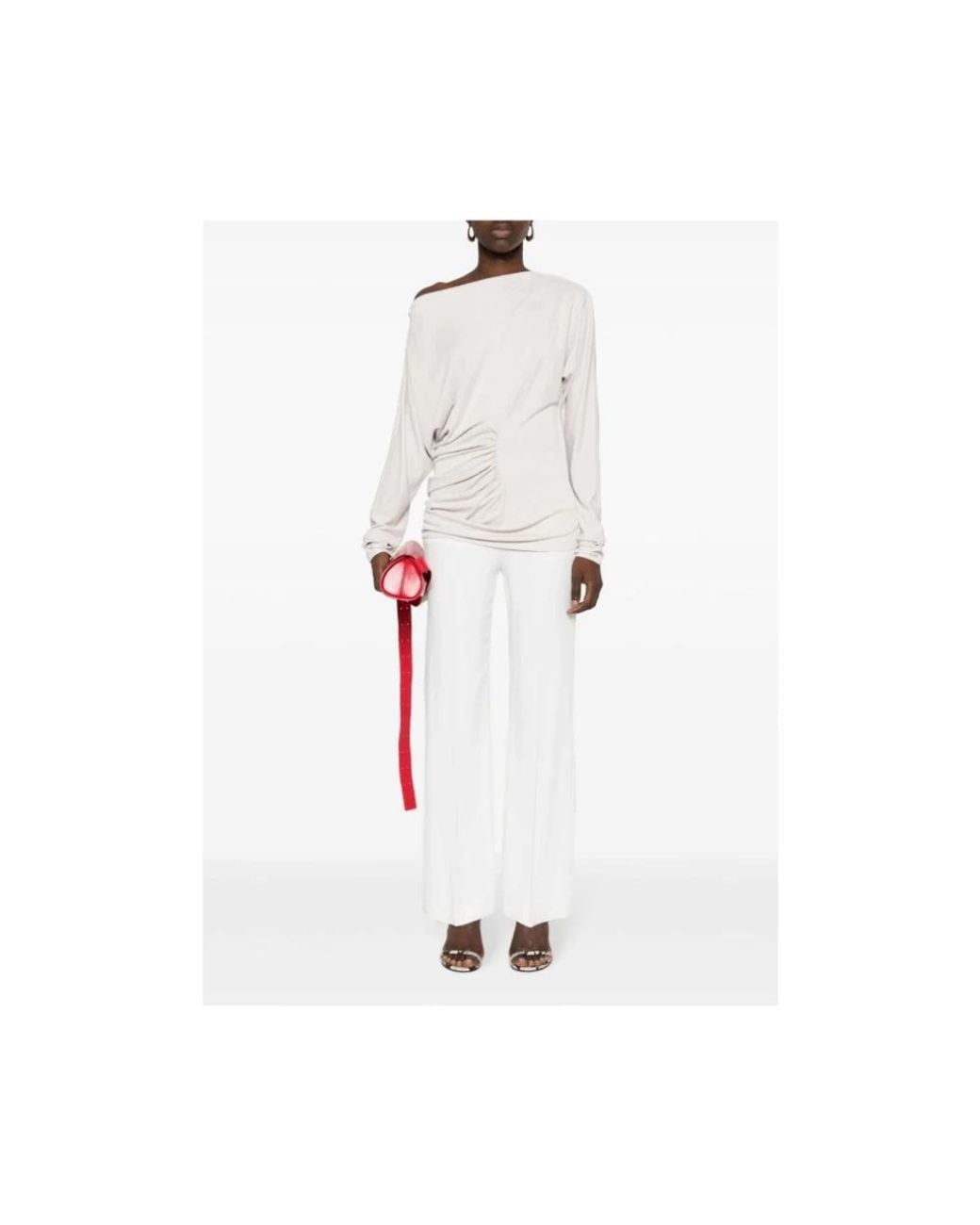 Khaite White Long Sleeve T-Shirts