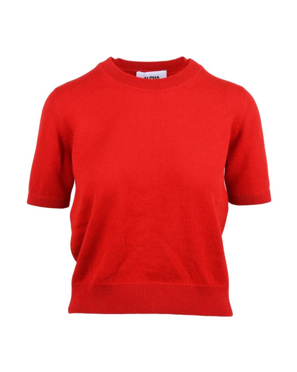 Alpha Studio Red Round-Neck Knitwear