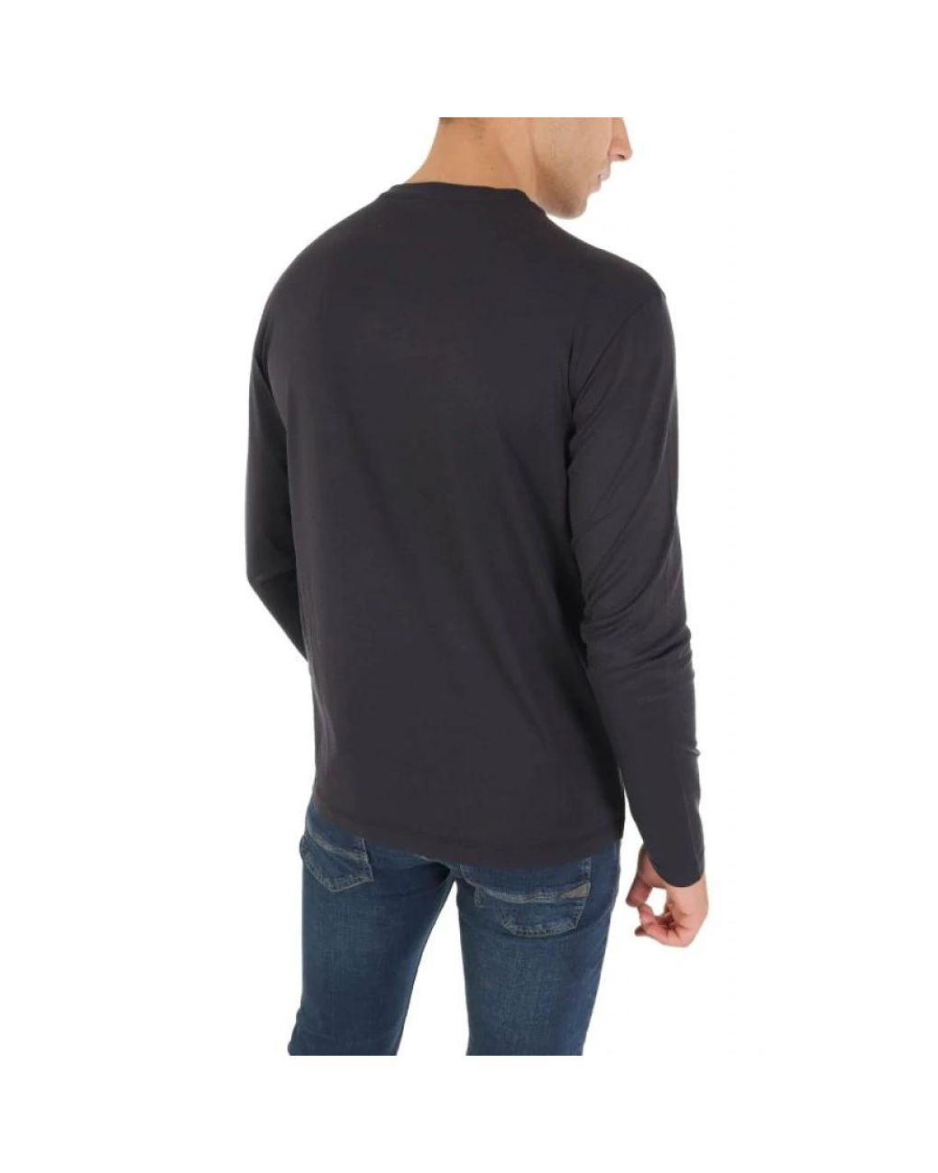 Emporio Armani Black Long Sleeve T-Shirts for men