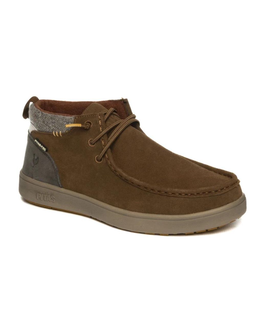 WALK IN PITAS Brown Lace-Up Boots for men