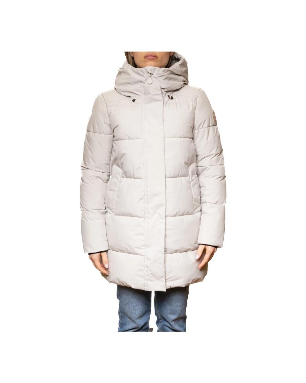 Save The Duck Jassen ,Polyester Bethany Parka in het Natural