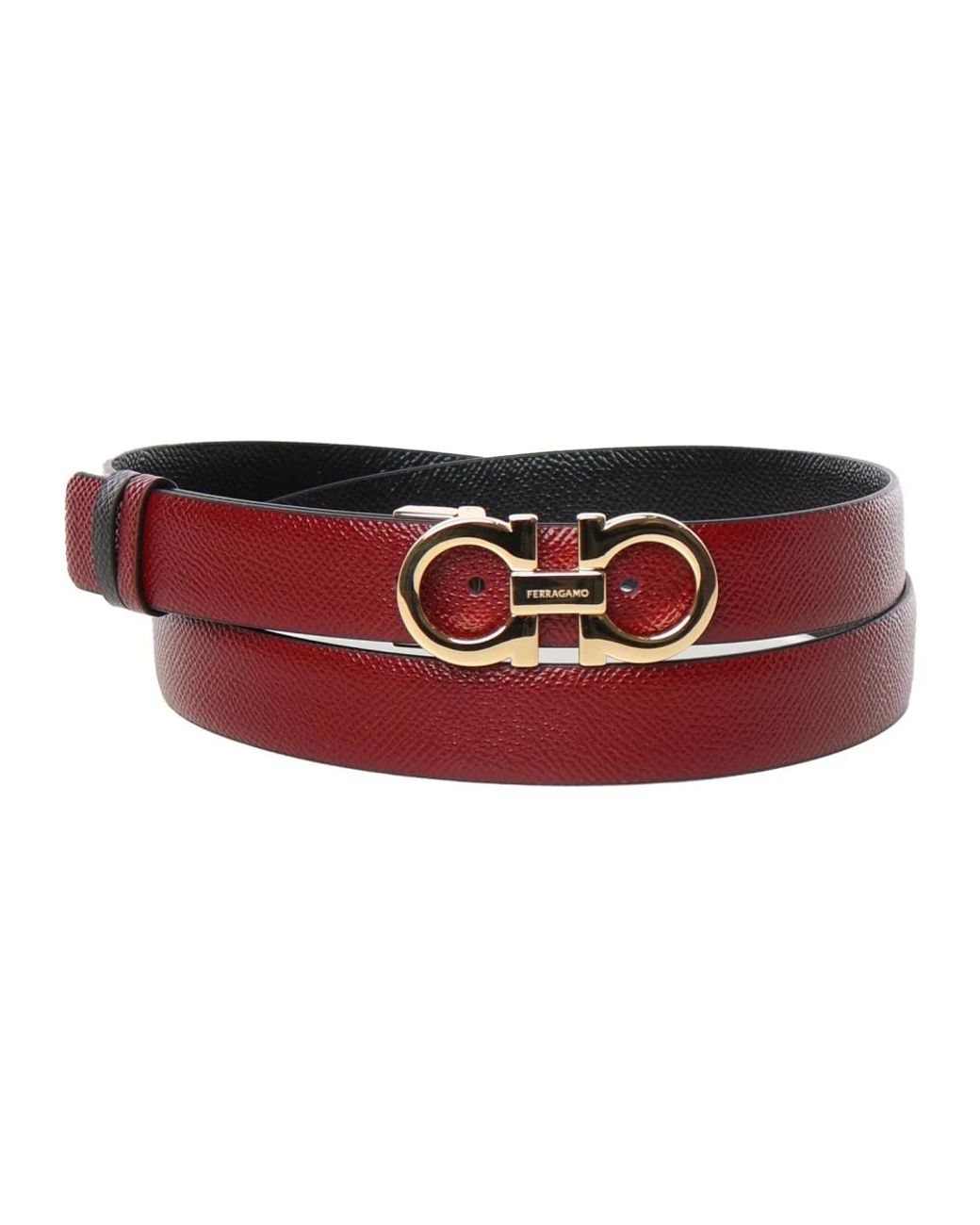 Ferragamo Red Rote gürtel