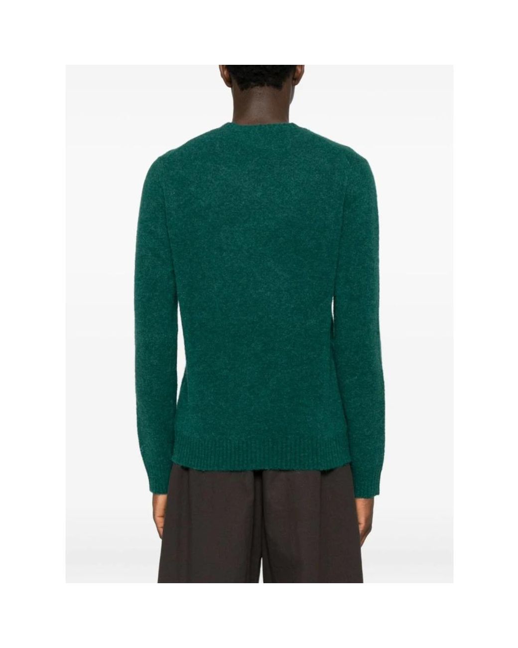 Mc2 Saint Barth Green Round-Neck Knitwear for men
