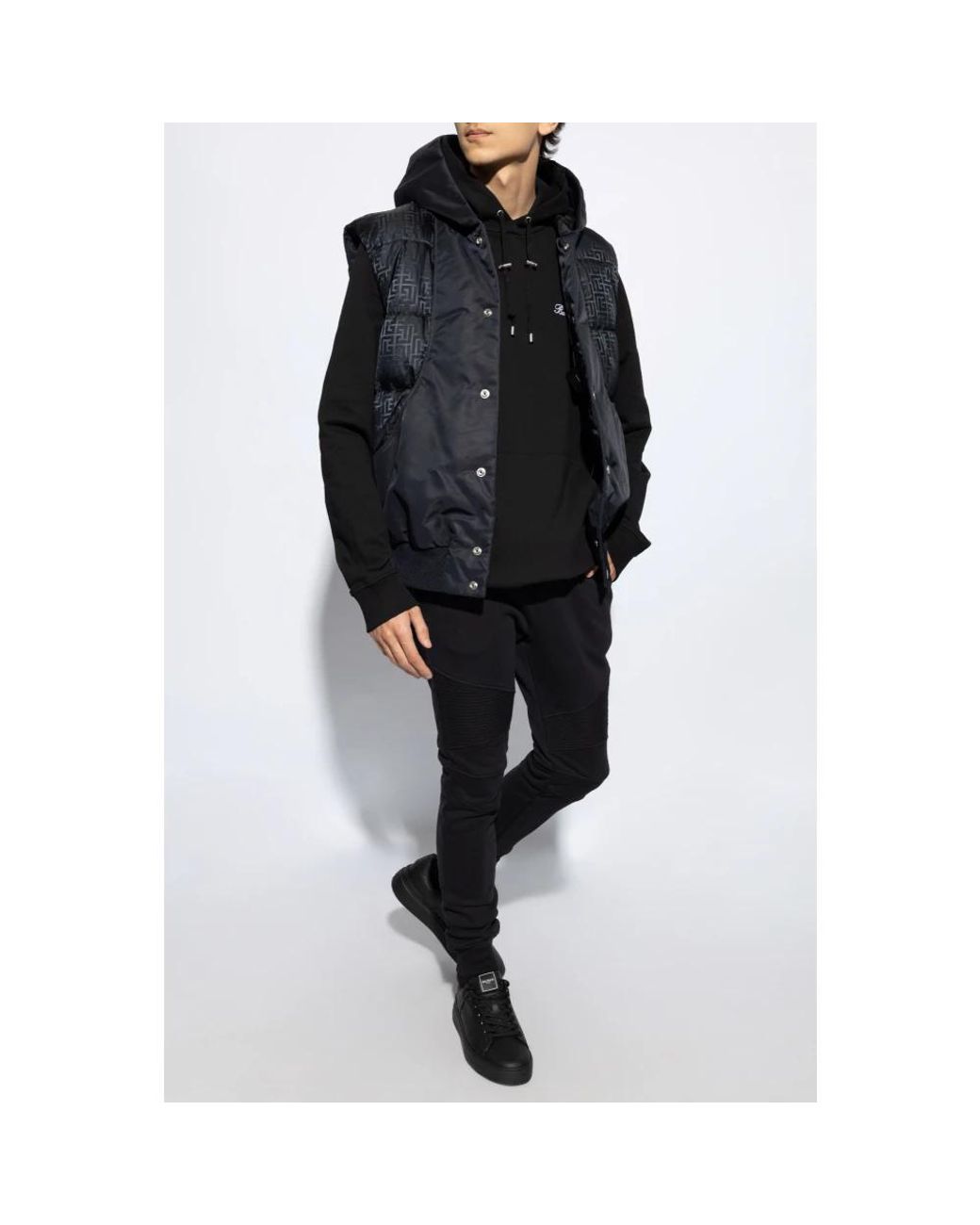 Balmain Black Hoodies for men
