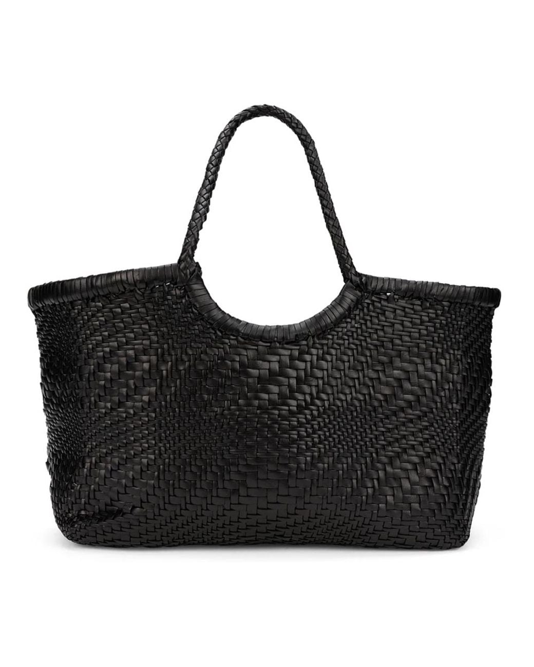 Dragon Diffusion Geweven Leren Shopper Tas in het Black