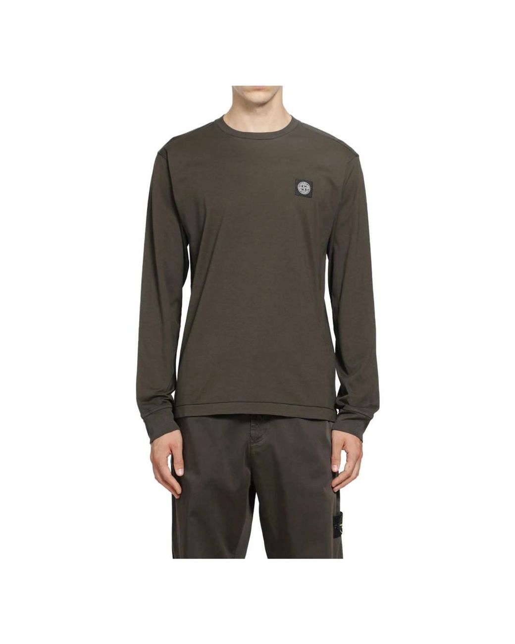 Stone Island Gray Long Sleeve T-Shirts for men