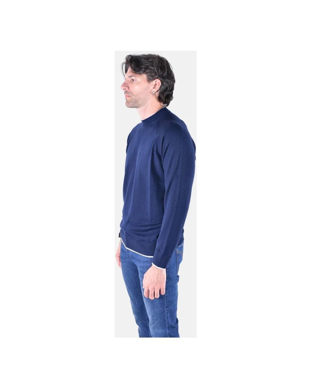 Eleventy Blue Round-Neck Knitwear for men