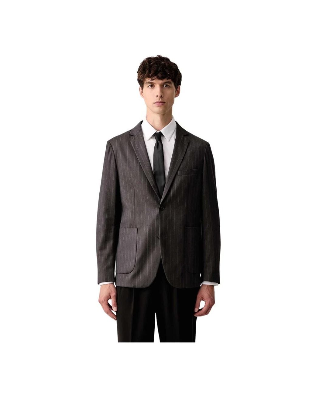 Lindbergh Jassen ,Grijs ,Polyester Single-Breasted Blazer in het Black voor heren