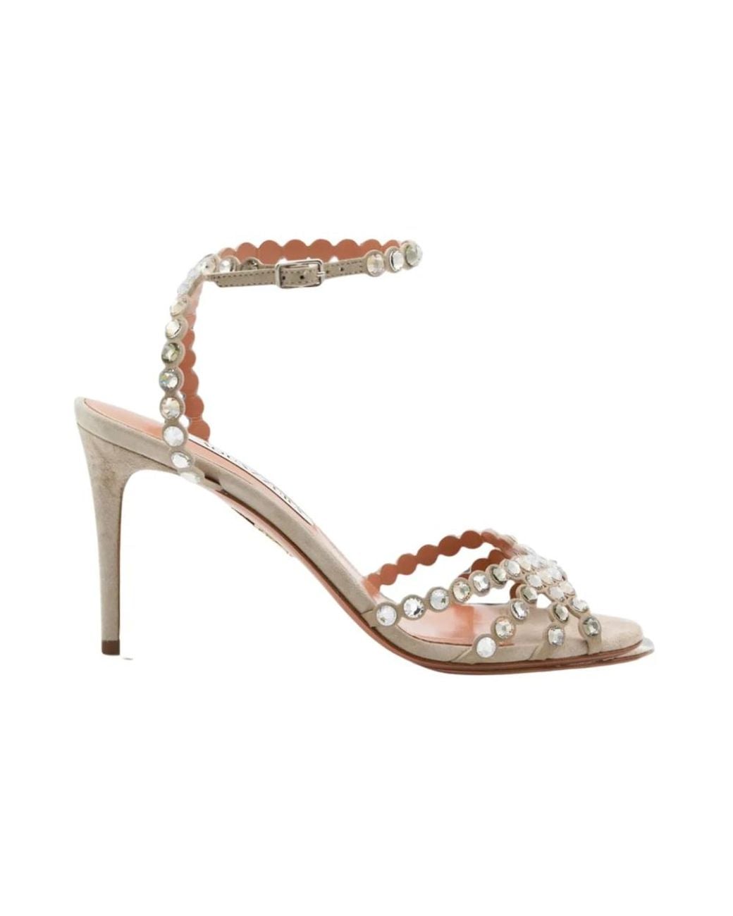 Aquazzura Metallic High Heel Sandals