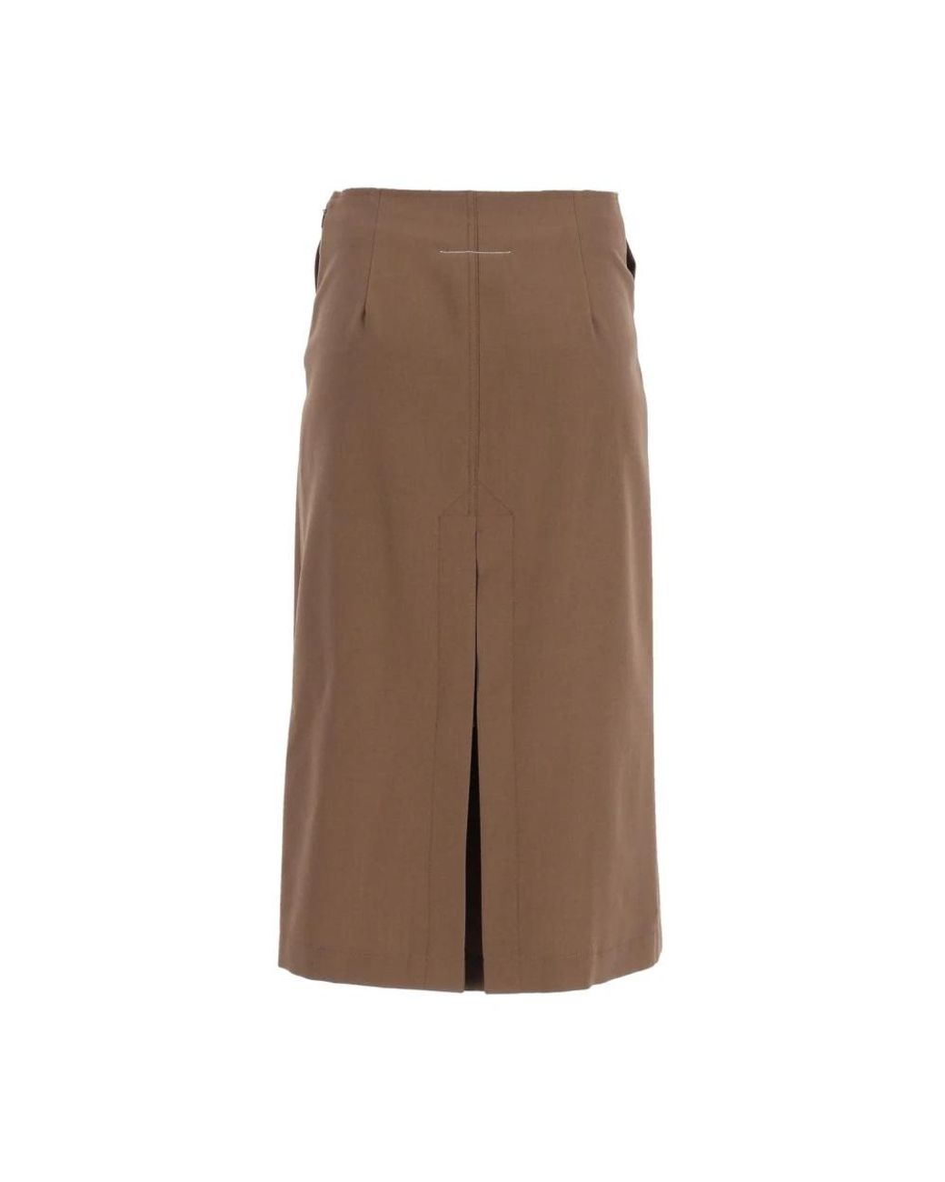 MM6 by Maison Margiela Brown Midi Skirts