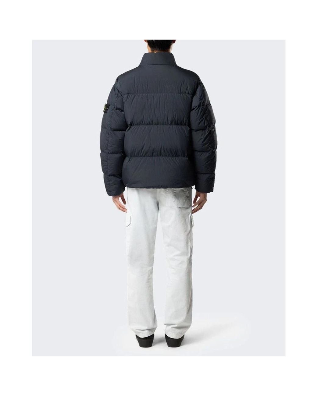 Stone Island Blue Down Jackets for men