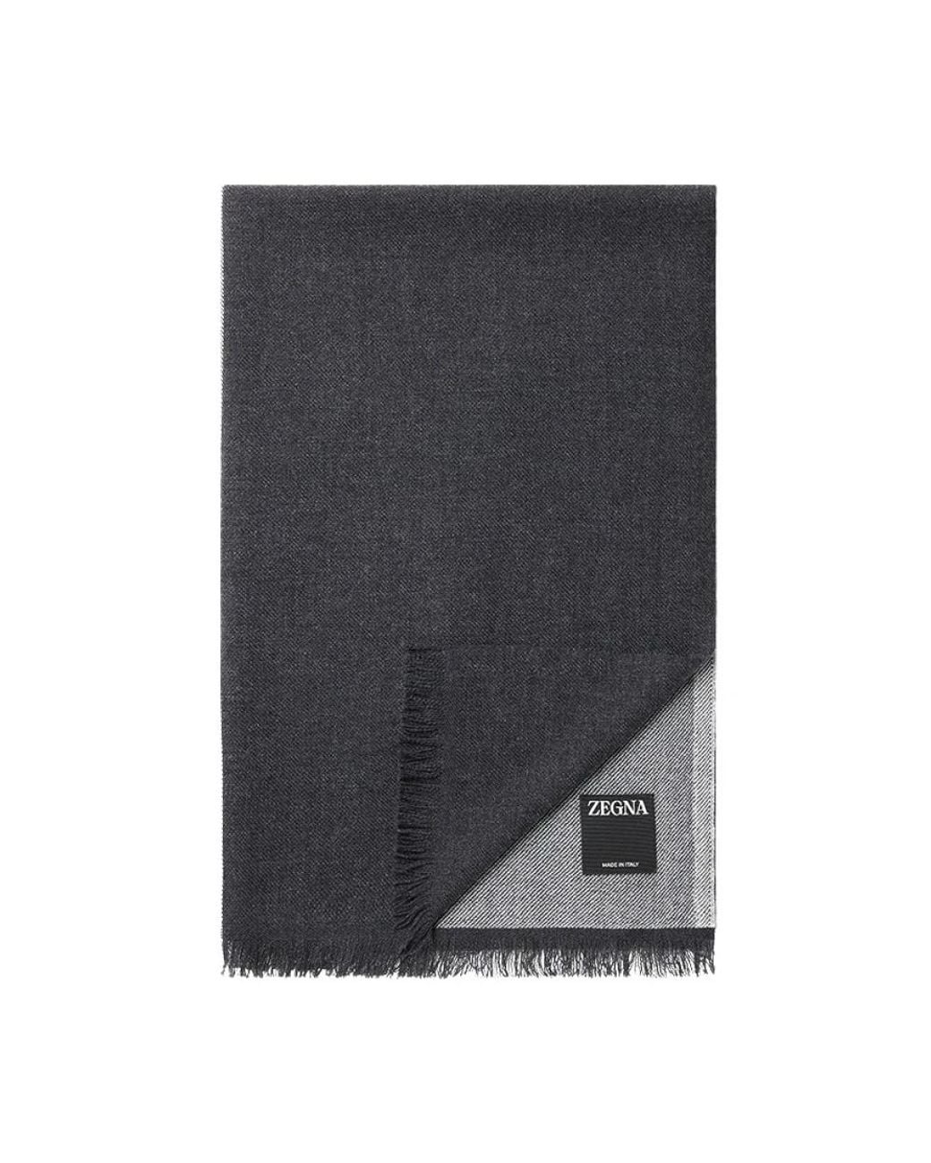 Zegna Gray Winter Scarves for men