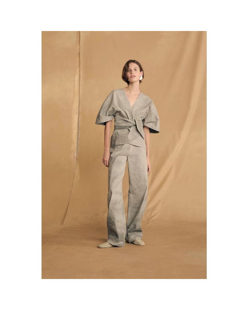 Cortana Gray Wide Trousers