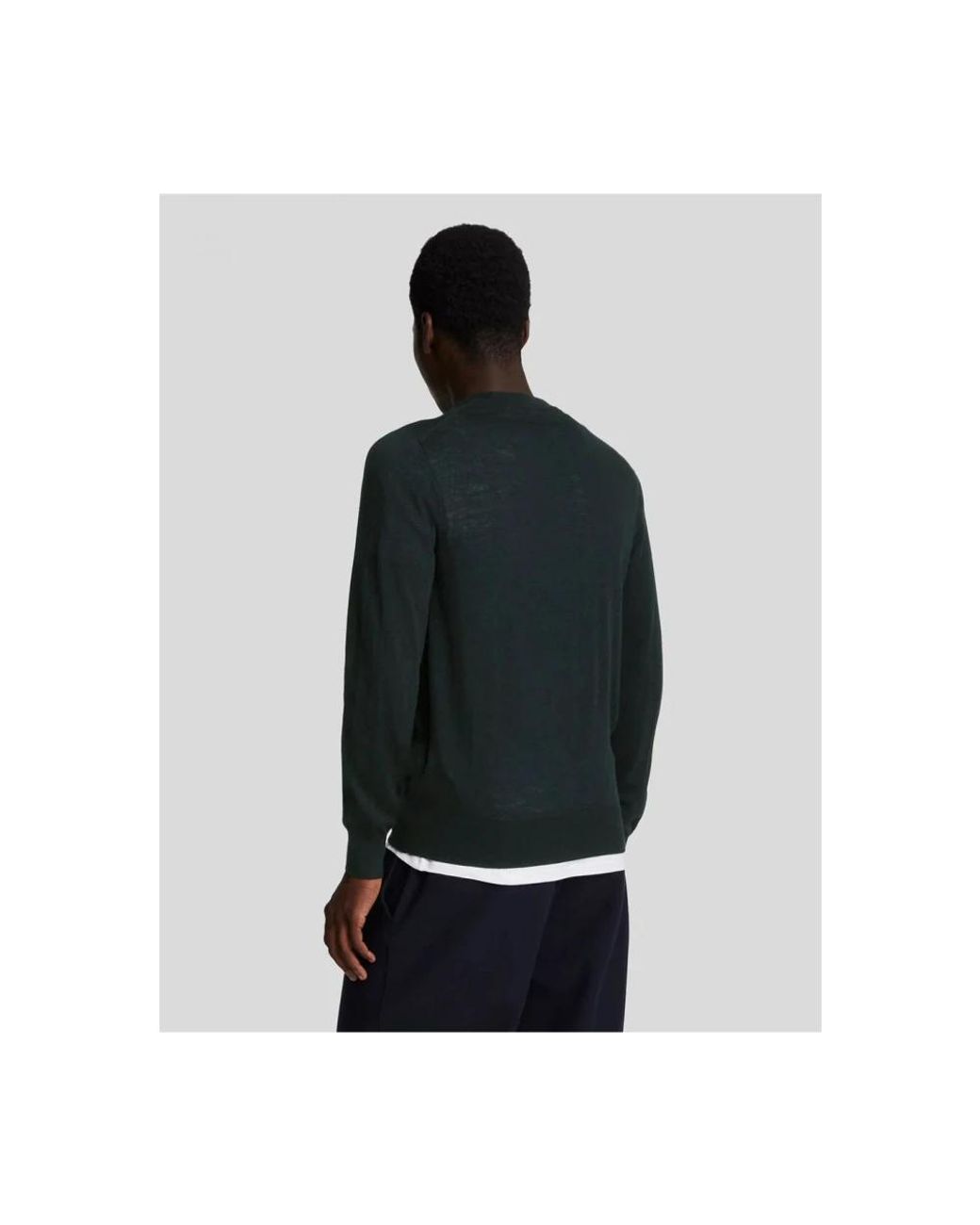 Lyle & Scott Blue Round-Neck Knitwear for men
