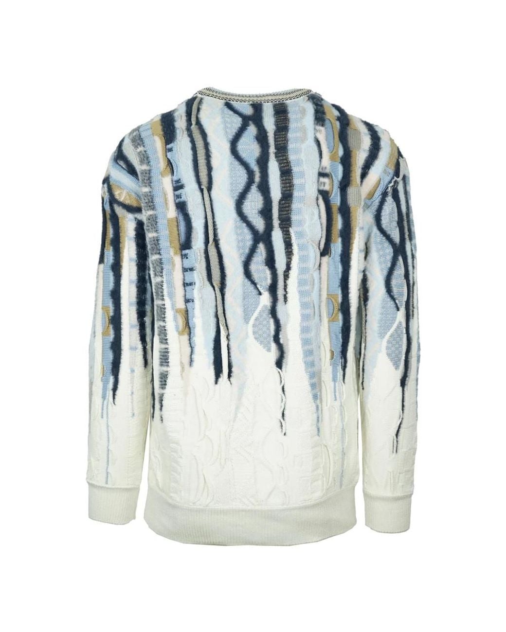 carlo colucci Blue Round-Neck Knitwear for men