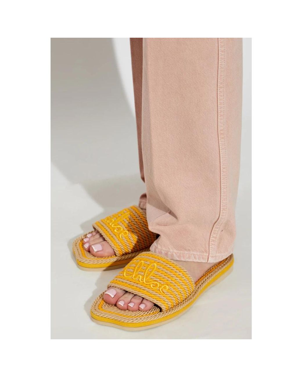 Chloé Yellow Sliders