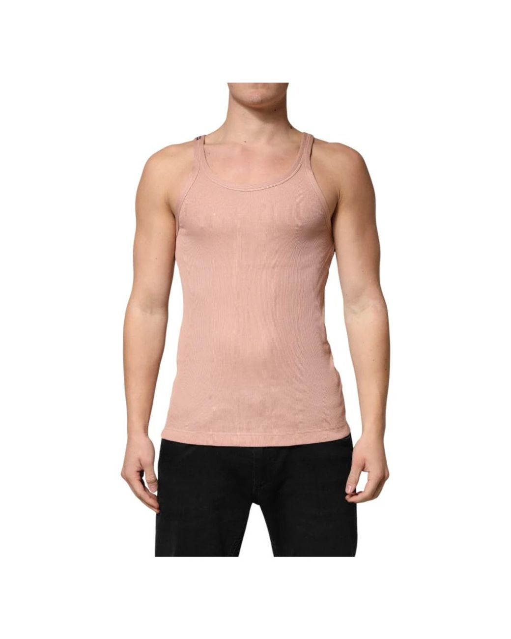 Dolce & Gabbana Pink Sleeveless Tops for men