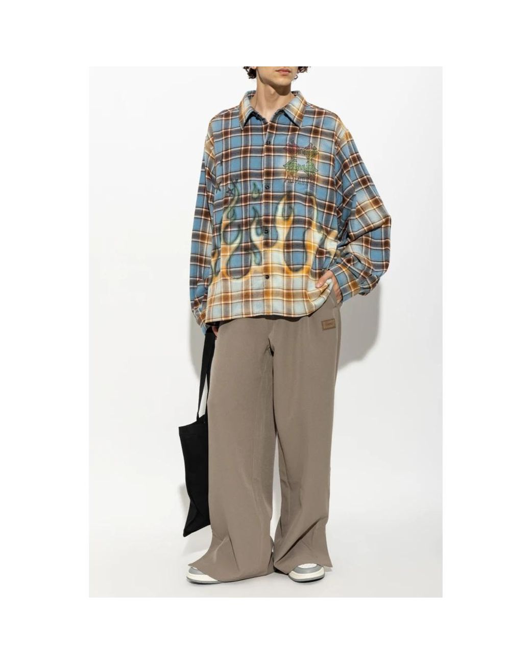 Amiri Gray Wide Trousers for men