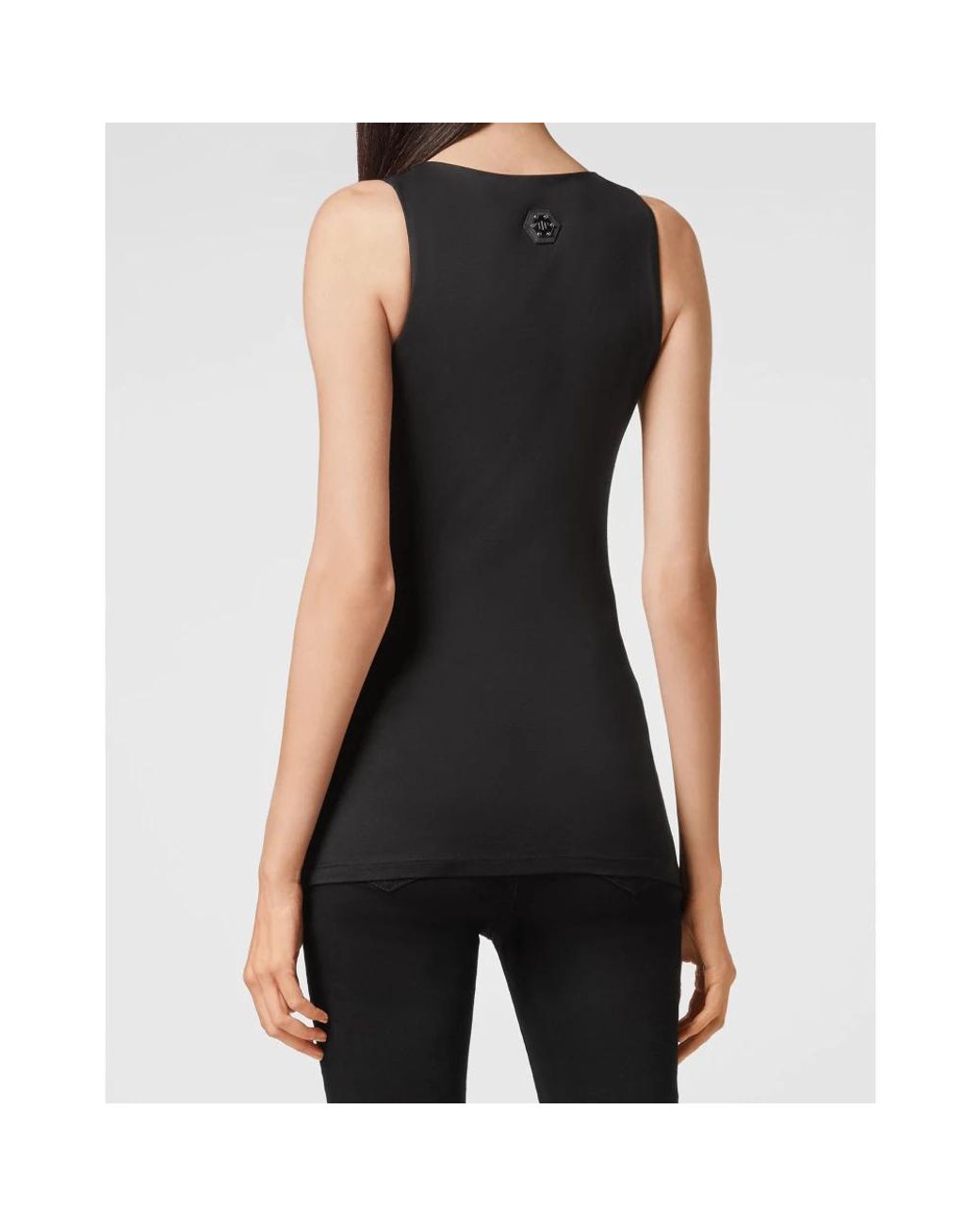 Sleeveless Tops Philipp Plein en coloris Black